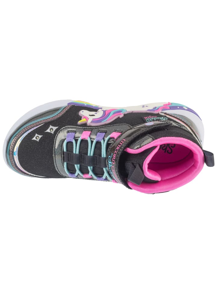 Кроссовки Skechers S-Lights: Unicorn Chaser - Jumping Magic in Schwarz — фото 3