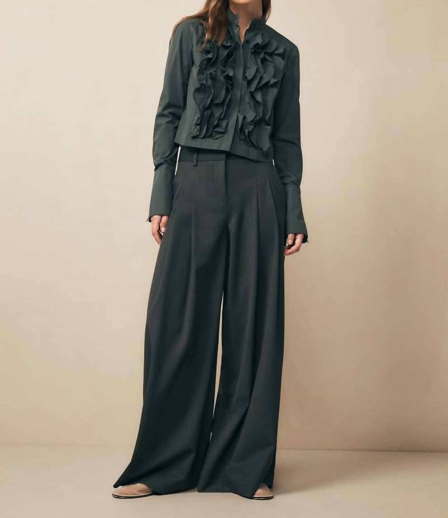 

Широкие брюки Didi в цвете Military Green TWP