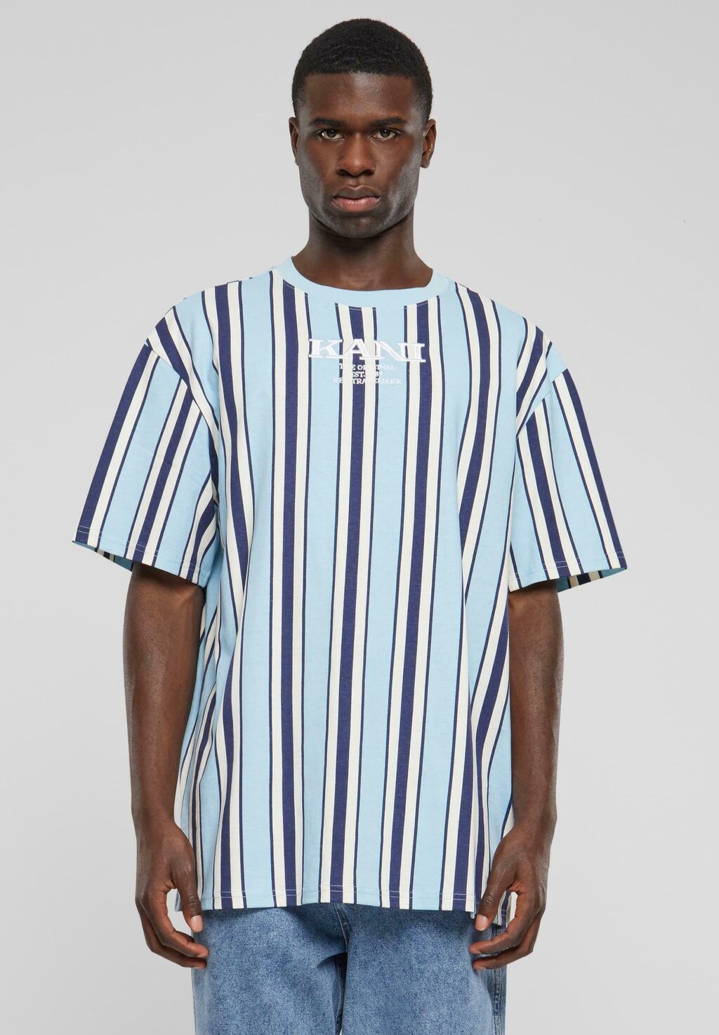 

Футболка с принтом RETRO Karl Kani, цвет light blue navy offwhite
