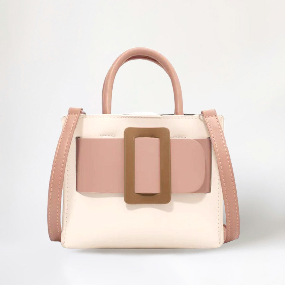 

Мини-сумка кросс-боди с пряжкой из искусственной кожи FASHNZFAB, розовый