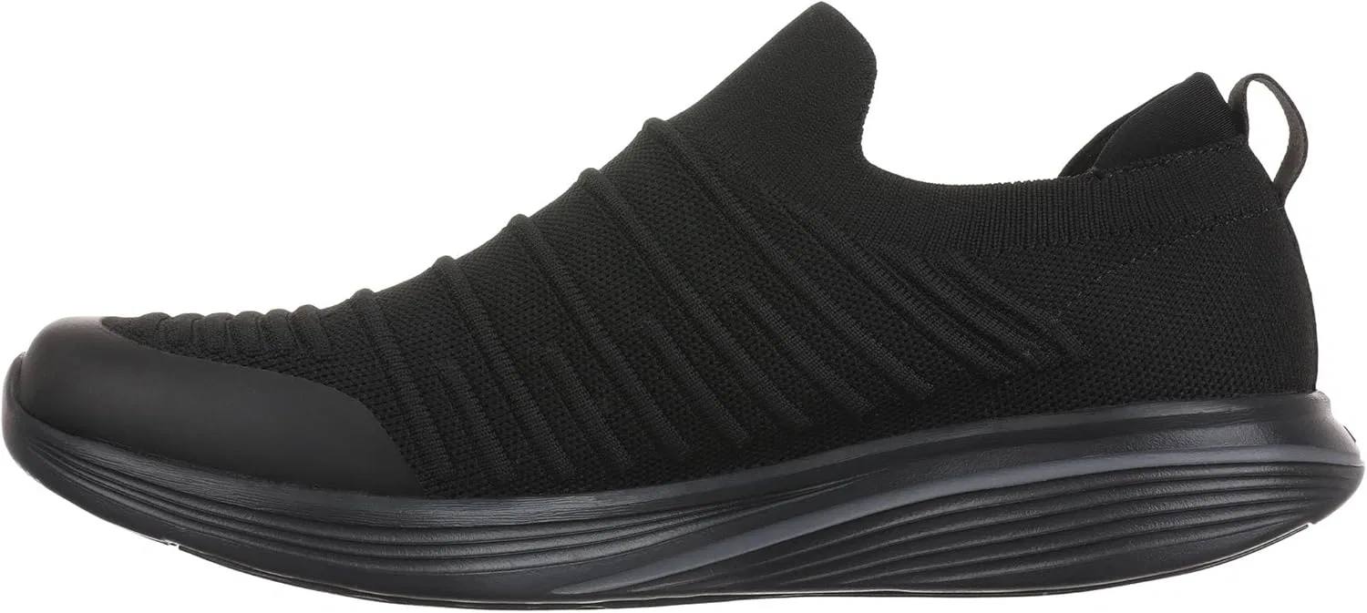 Мужские кроссовки MBT M400 без шнурков, анатомические и удобные для ходьбы, физиологически комфортная и устойчивая обувь, изогнутая подошва, современные кроссовки, Black — фото 2