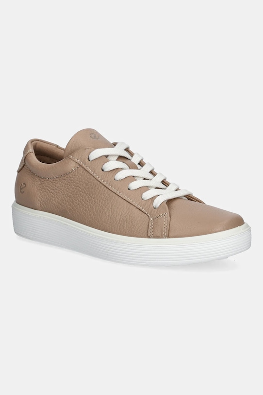 Кожаные кроссовки Soft Ecco, коричневый
