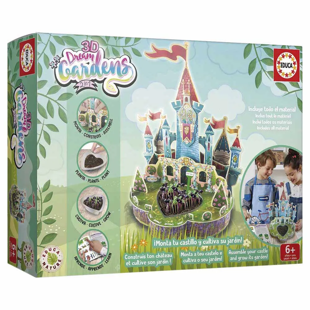 

Детская настольная игра Educa Borras 2 in 1 3D Dream Gardens Castle Interactive, мультиколор