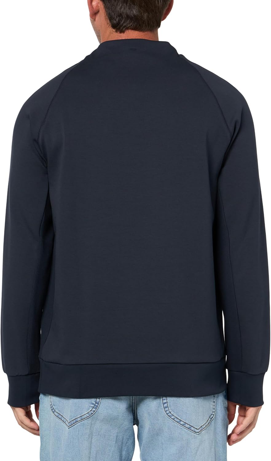 Толстовка мужская BOSS, смесовая хлопковая, с логотипом-значком, Premium Navy — фото 2