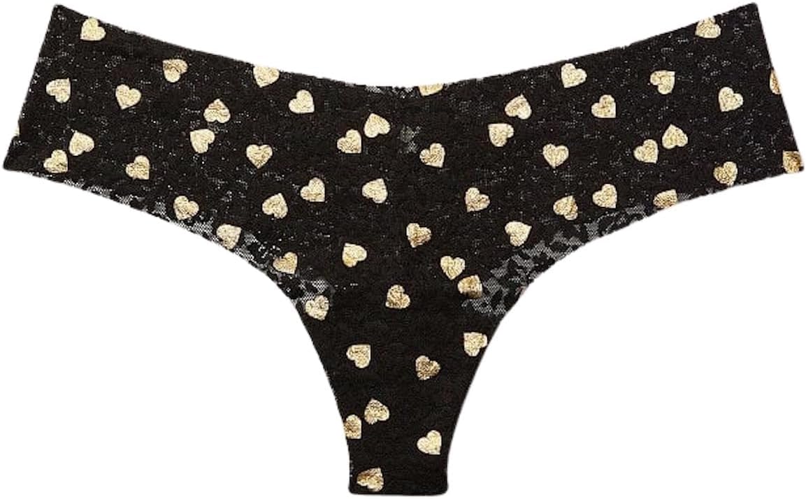 Victoria's Secret Pink No Show Soft Lace трусики-стрингиЦвет Black — фото 4