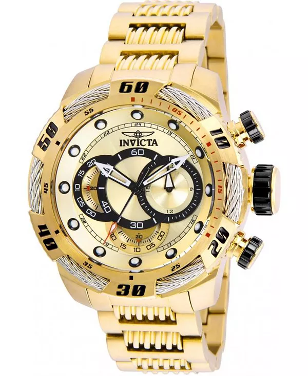 

Мужские кварцевые многофункциональные часы Speedway 25482 с золотым циферблатом Invicta, gold