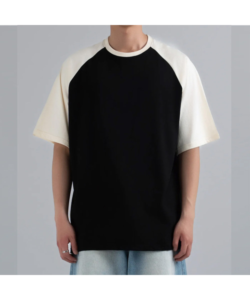 

Футболка-реглан облегающая с коротким рукавом UNDEROFF, черная