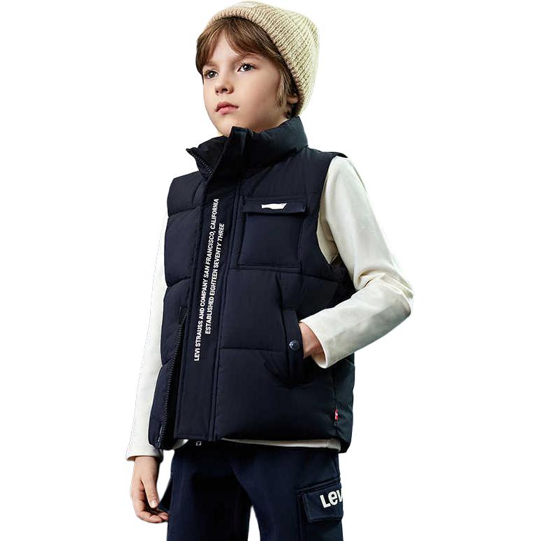 Levis Утепленная пуховая жилетка Levi’s Comfortable Warm Down черный для подростков — фото 4