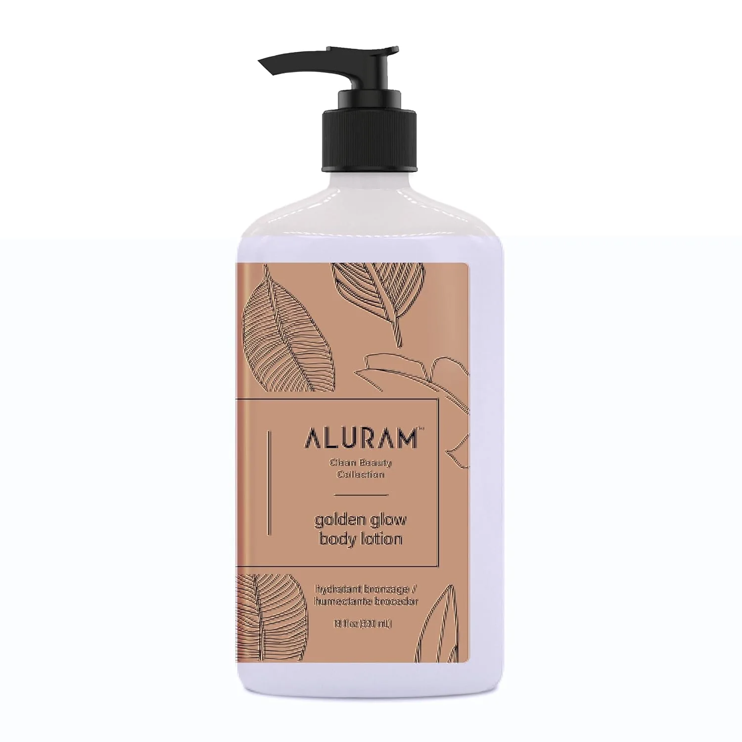 Лосьон для тела Aluram Golden Glow, питательный, придающий сияние и тонус, с скваланом и маслом семян арбуза, 18 жидких унций. 532 мл (1 шт.)