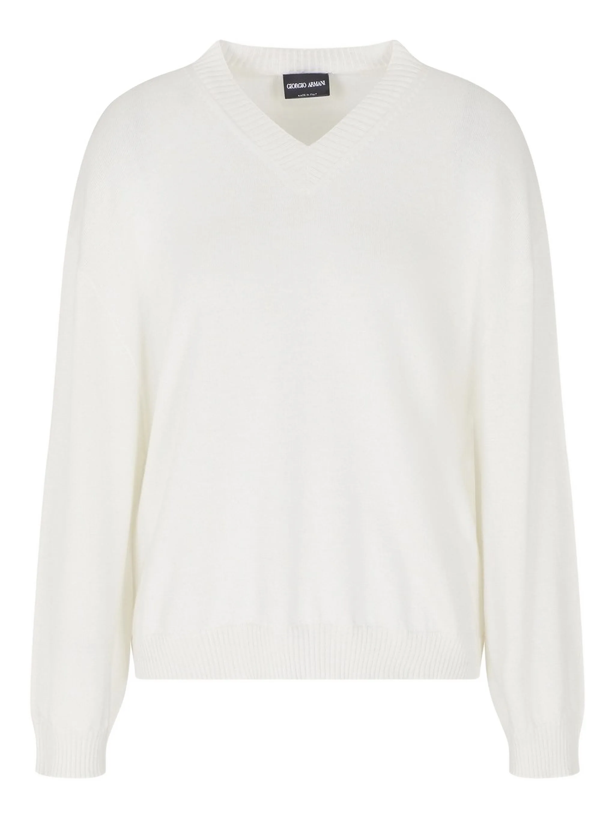 

Свитер с V-образным вырезом Giorgio Armani, белый