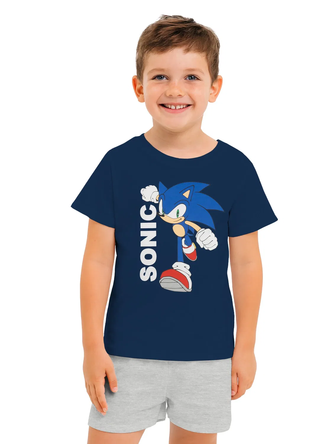 Пижама с принтом Sonic the Hedgehog, Sonic, синий/серый