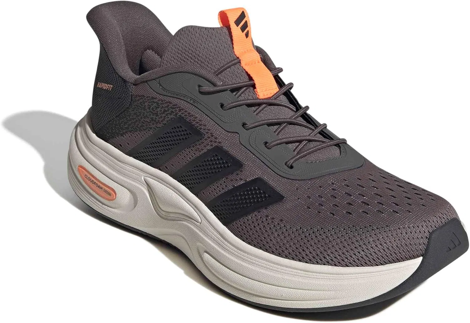Кроссовки унисекс Adidas Cloudfoam Cuxxion Rapidfit, Charcoal Carbon Lucid Orange — фото 3