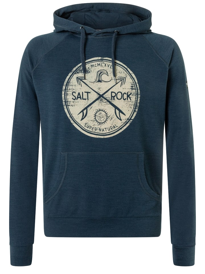 

Толстовка super.natural Merino Hoodie SALT&ROCK, синий