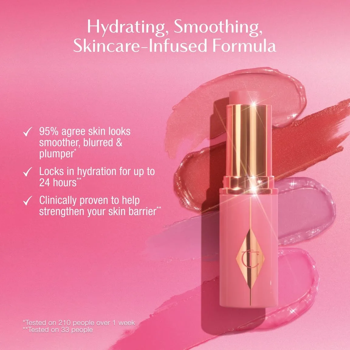 Румяна-стик Charlotte Tilbury Unreal Healthy Glow - кремовая текстура с возможностью наслаивания и ухаживающими компонентами - легко наносятся, растушевываются и придают коже сияние., Berry Glow - rich berry — фото 4