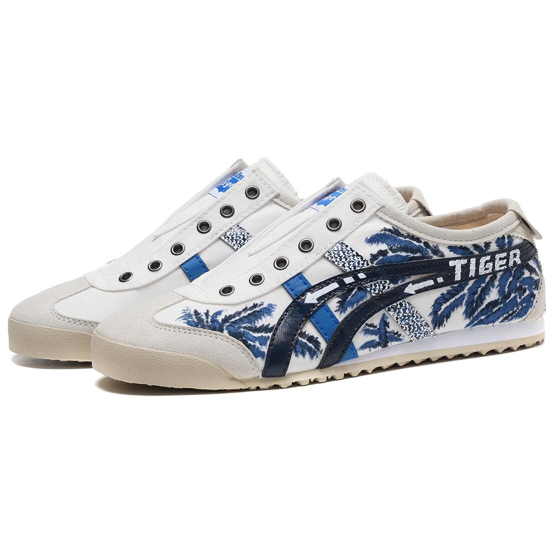 Кроссовки Onitsuka Tiger MEXICO 66 Casual Shoes Unisex Low-Top White Blue Red — фото 3