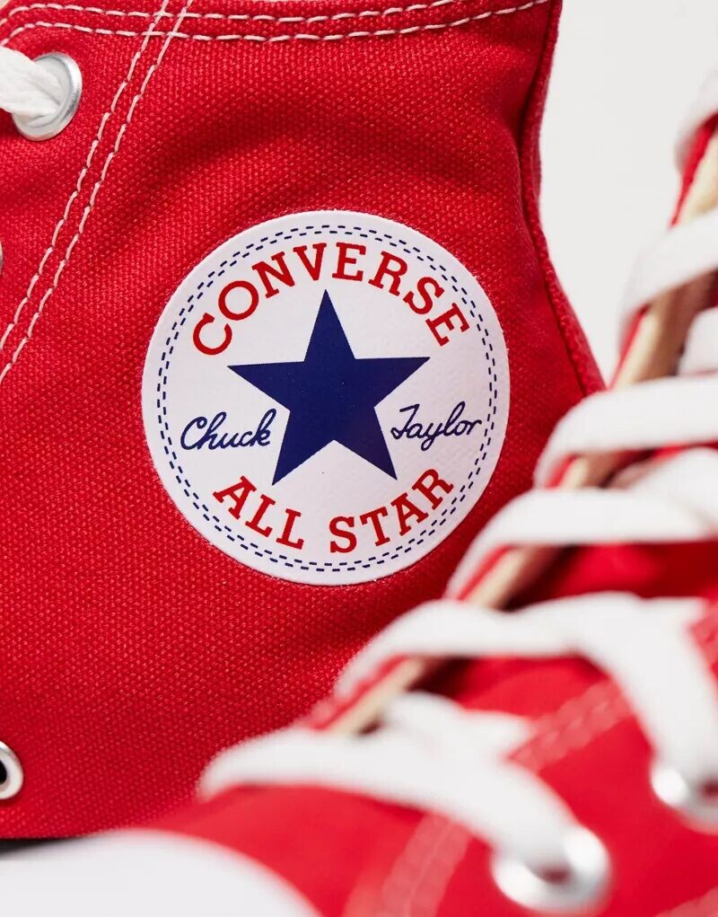Красные кроссовки Converse Chuck Taylor All Star Hi до щиколотки — фото 2