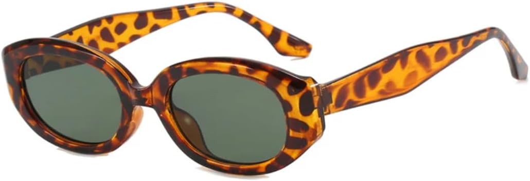 

Популярные солнцезащитные очки «кошачий глаз», модные овальные солнцезащитные очки класса люкс для женщин, винтажные очки, очки с защитой от УФ-излучения UV400 VVTWSSW, Leopard Green