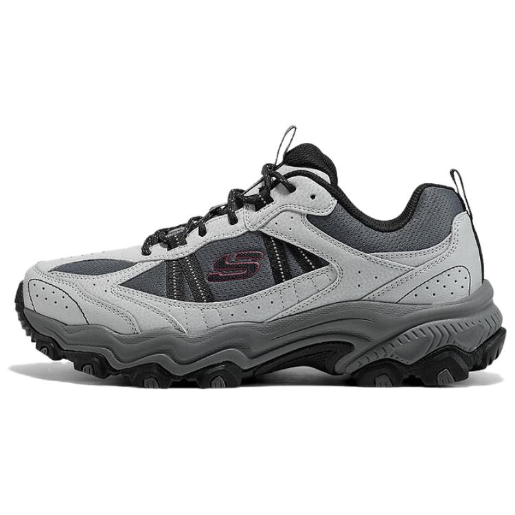 

Мужские OUTDOOR с амортизацией, устойчивые к истиранию, дышащие, низкие, серо-оранжевые Skechers, серый/оранжевый