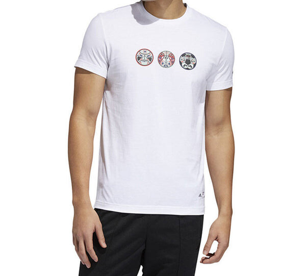 Футболка gfx t china с коротким рукавом футболка мужская белая Adidas, белый — фото 3