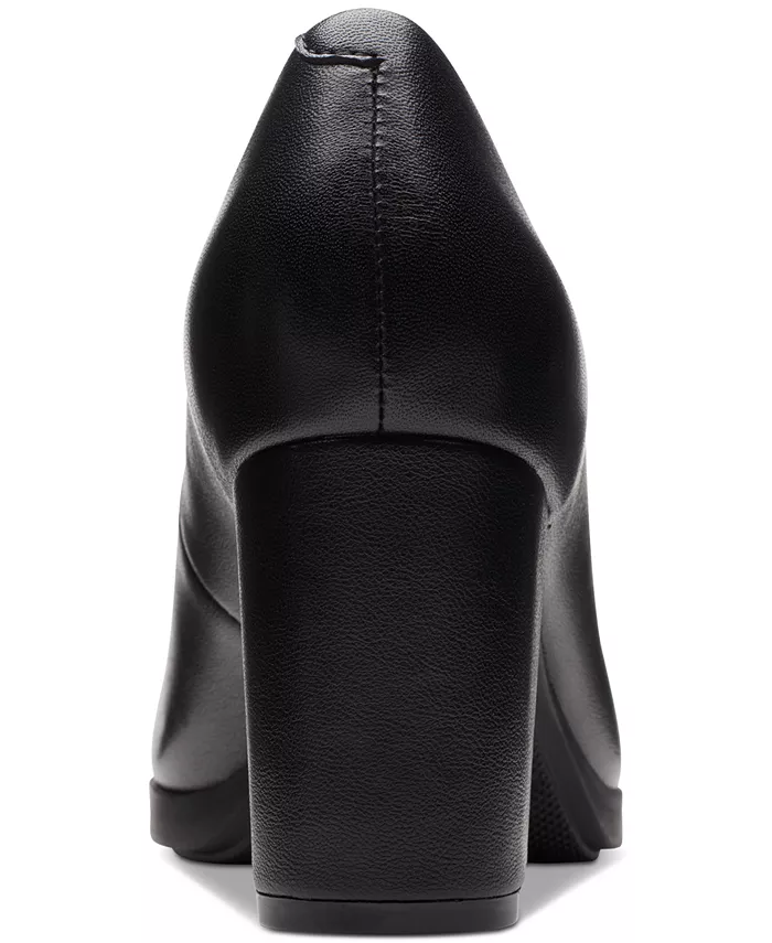 Женские платформенные туфли-лодочки Bayla Skip Slip-On Clarks, черный — фото 4