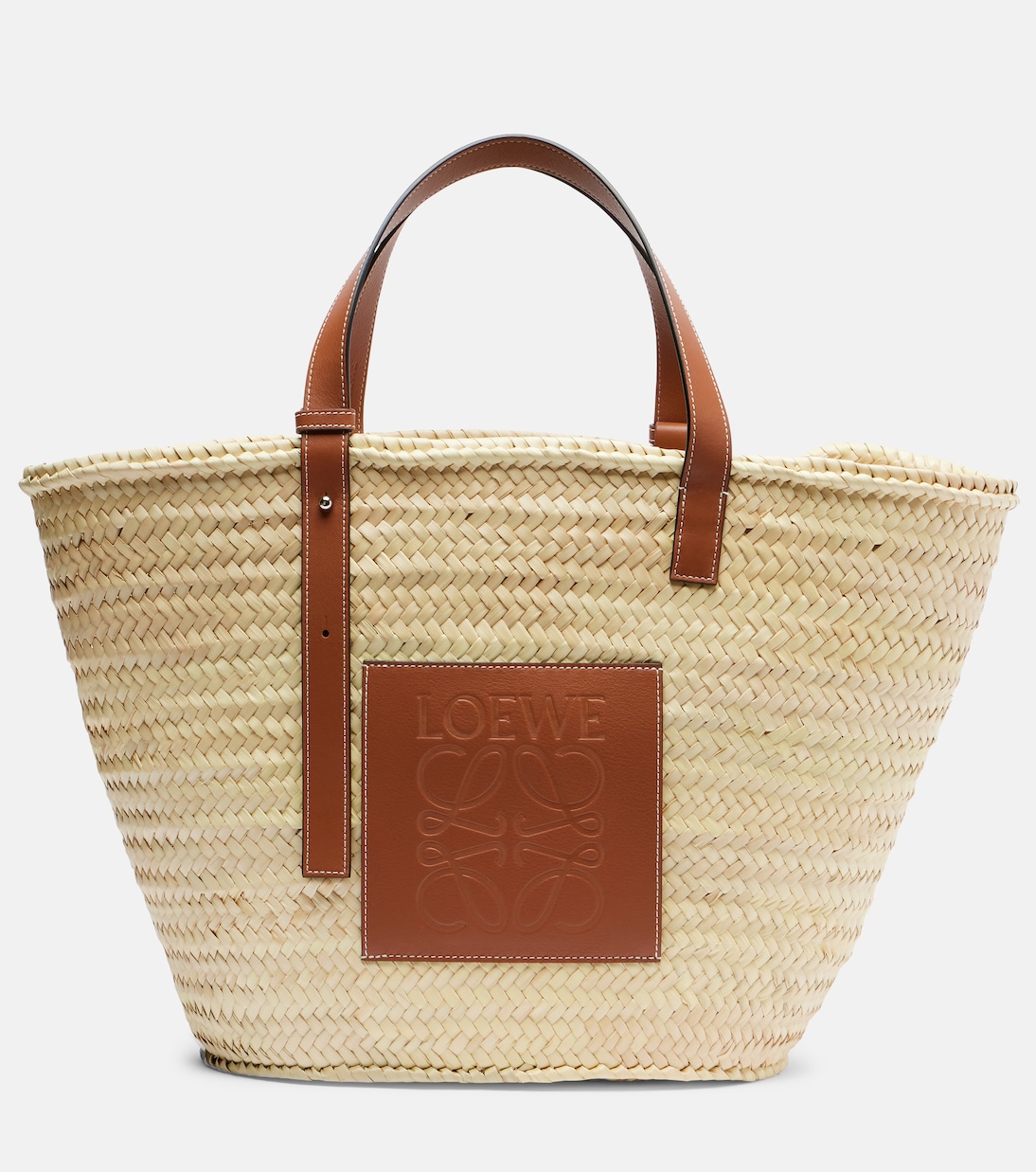 

Сумка-корзинка с кожаной отделкой Loewe, Natural/-Tan