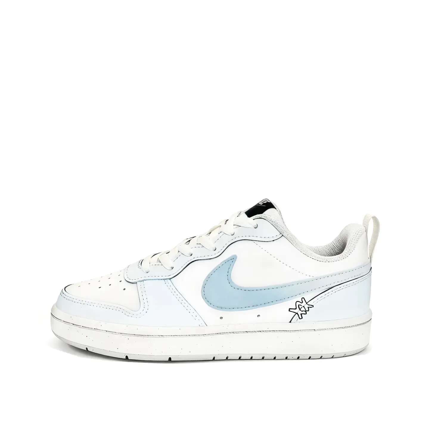 

Кроссовки для скейтбординга Court Borough детские унисекс Nike, светло-голубой