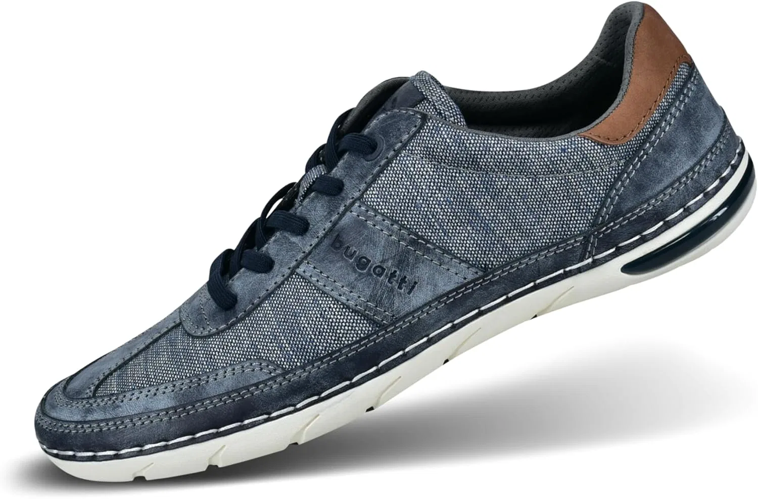 Мужские деловые туфли Bugatti, мужские туфли на шнуровке, Darkblue