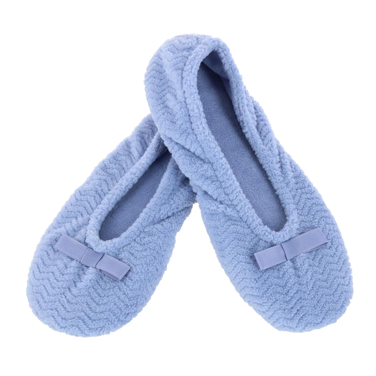 Женские балетки Chevron из микротерри с узором "елочка" Isotoner, Periwinkle
