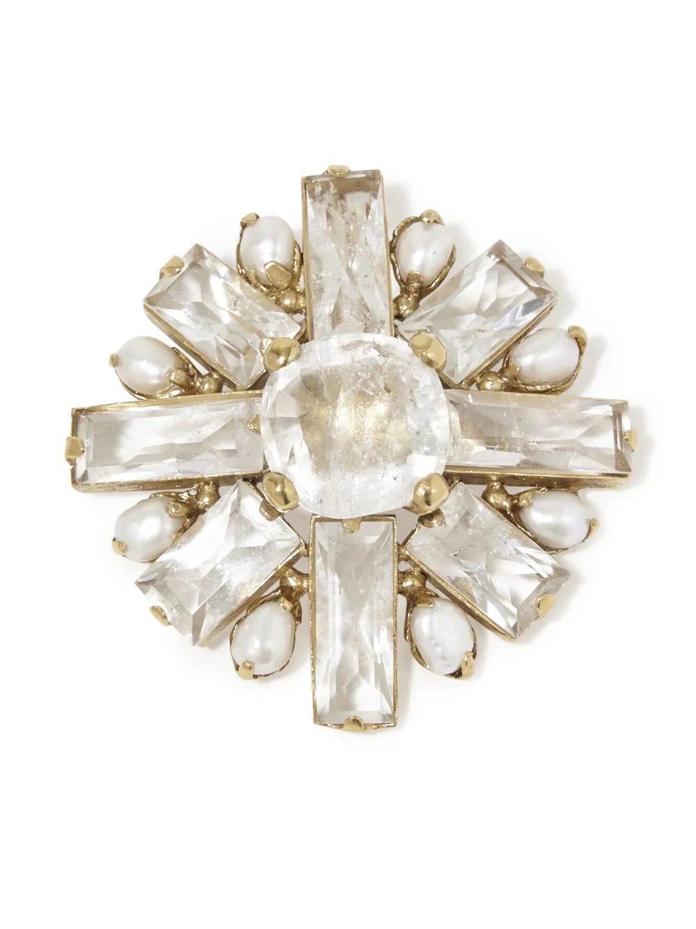 

Брошь Stones Pearls Goossens, золотой