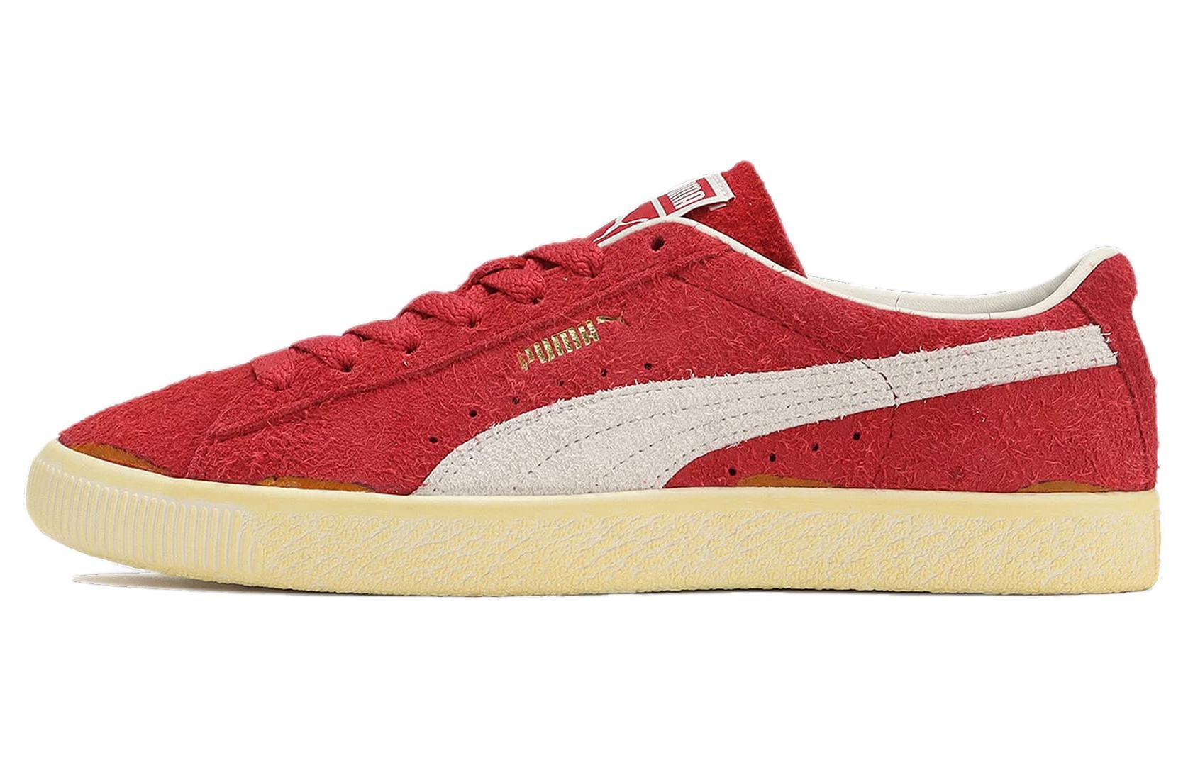 

Винтажная замшевая футболка PUMA Neverworn III 'Club Red Warm White' Красная Белая Бежевая