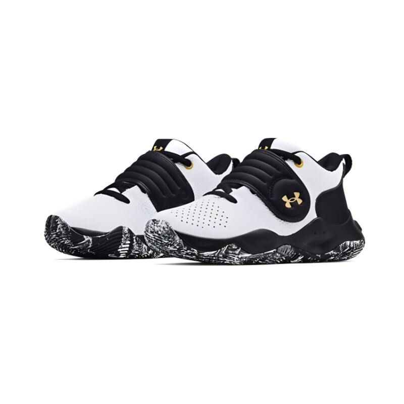 Детские баскетбольные кроссовки PS Low-top черные/белые Under Armour — фото 3