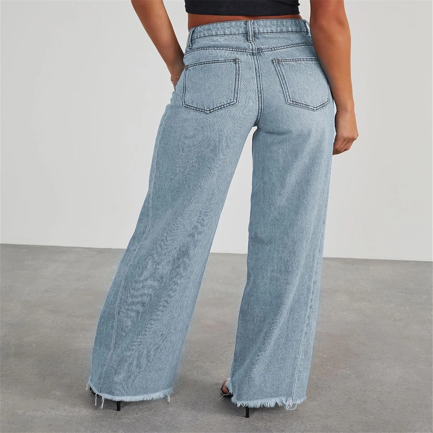 Джинсы женские свободные Barrel Jeans, Light Blue — фото 3