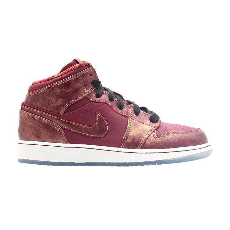 

Кроссовки Air Jordan 1 Mid GS 'BHM', красный