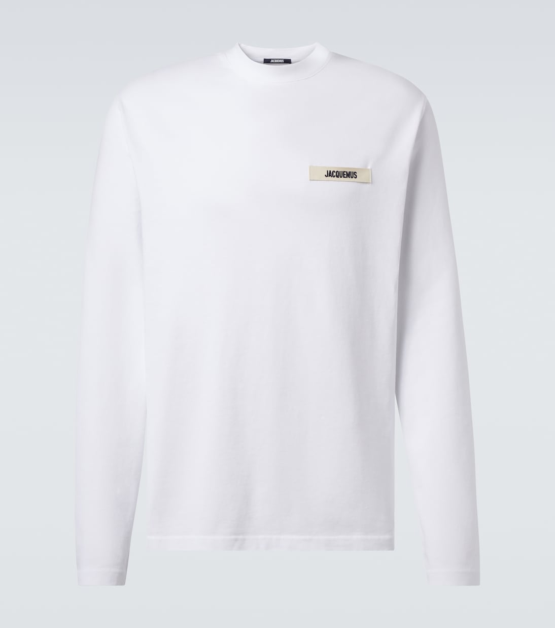 

Футболка из хлопкового флиса с рубчиком Jacquemus, белый