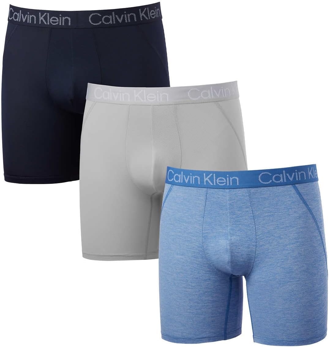 

Мужские трусы-боксеры Calvin Klein Micro Mesh, 3 пары, Blue