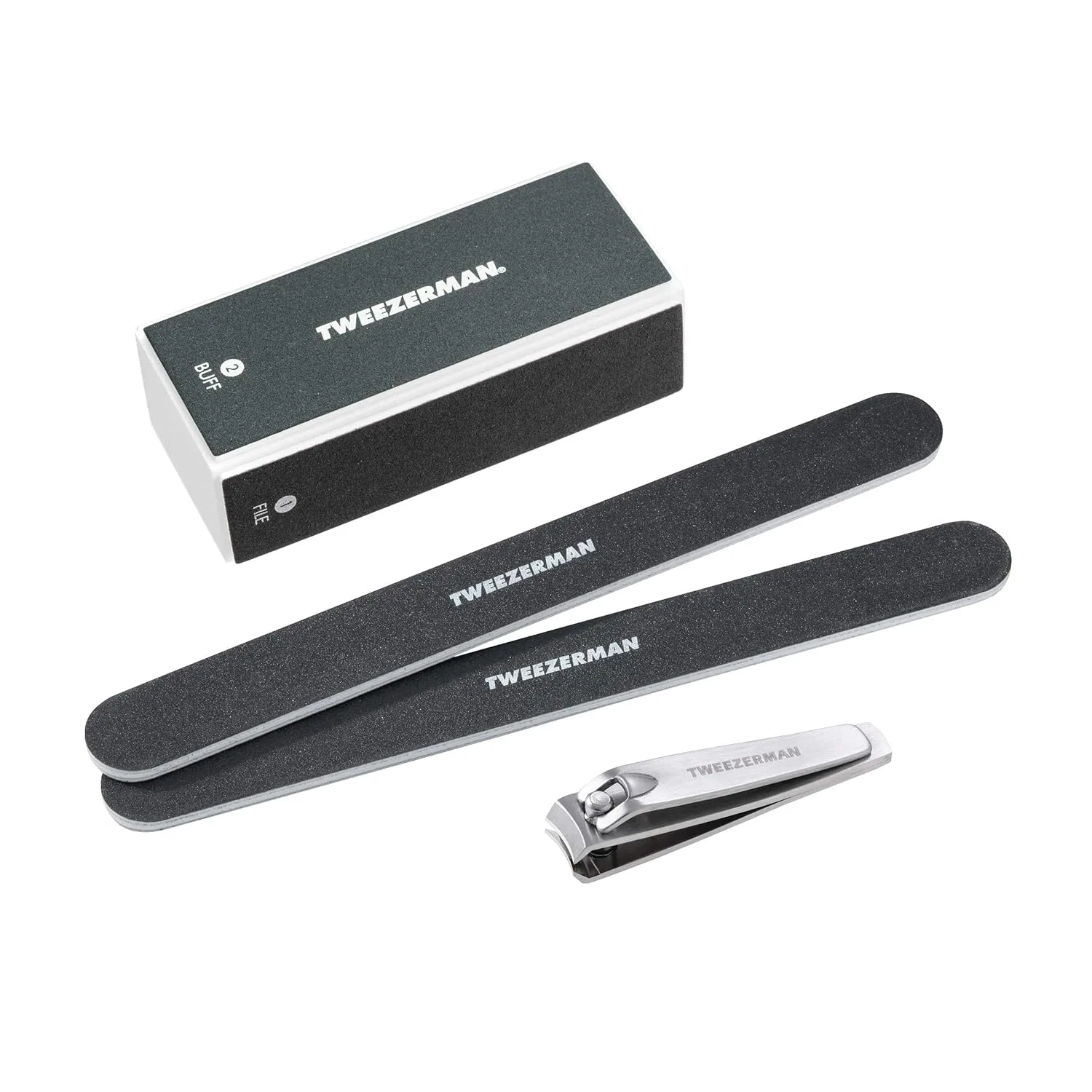 Маникюрный набор TWEEZERMAN (пилочка, кусачки, полировщик) Tweezerman