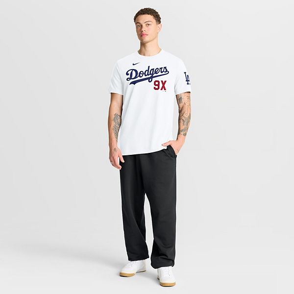 Мужская белая футболка los angeles dodgers 9x champs Nike — фото 4