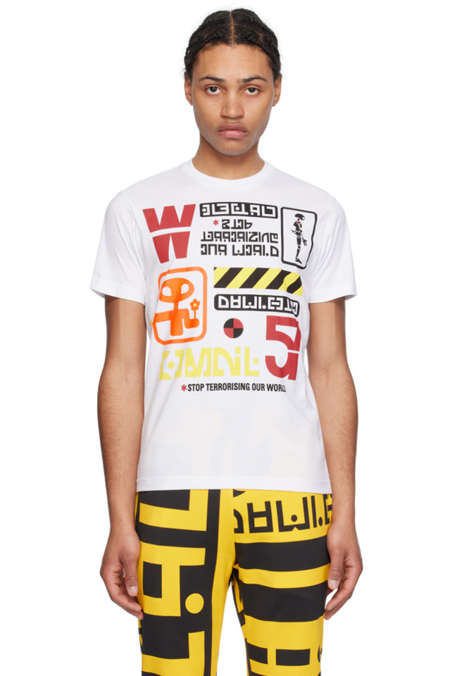 

Футболка с принтом Walter Van Beirendonck, белый