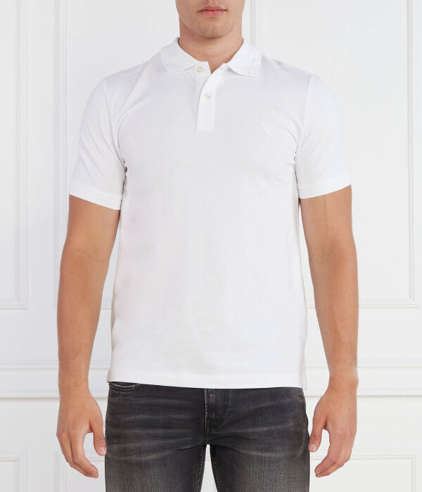 

Поло мужское Guess Jeans хлопковое, белый