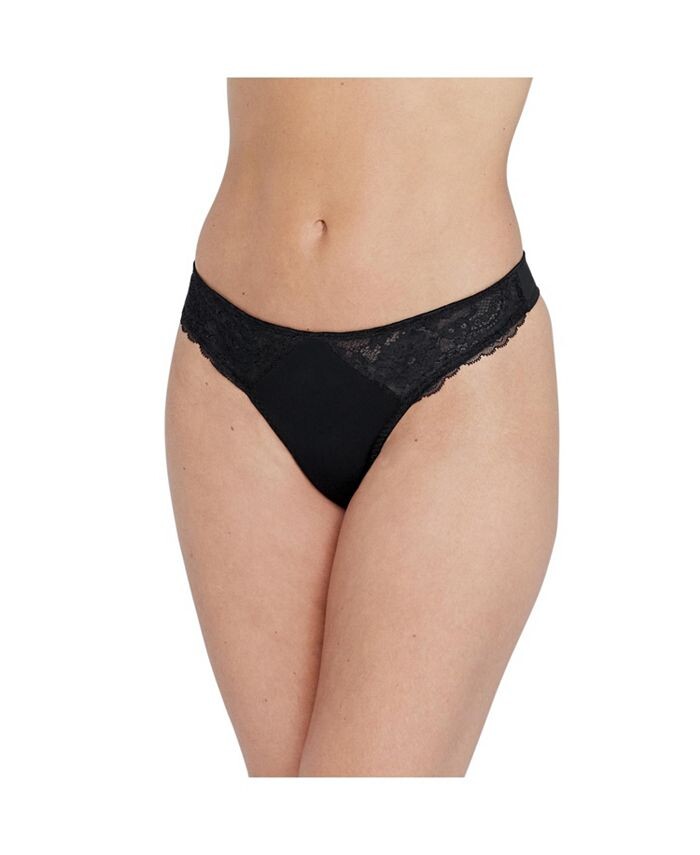 

Женские удобные кружевные стринги Minx No-Show Skarlett Blue, черный