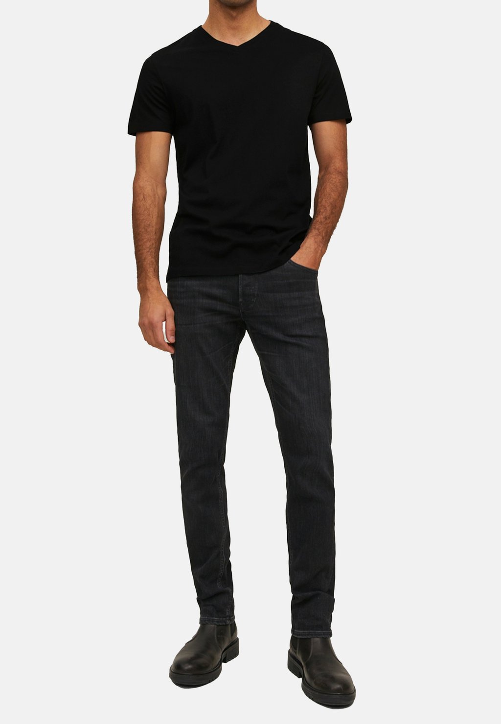 

Базовая футболка 3ER PACK Jack & Jones, черный
