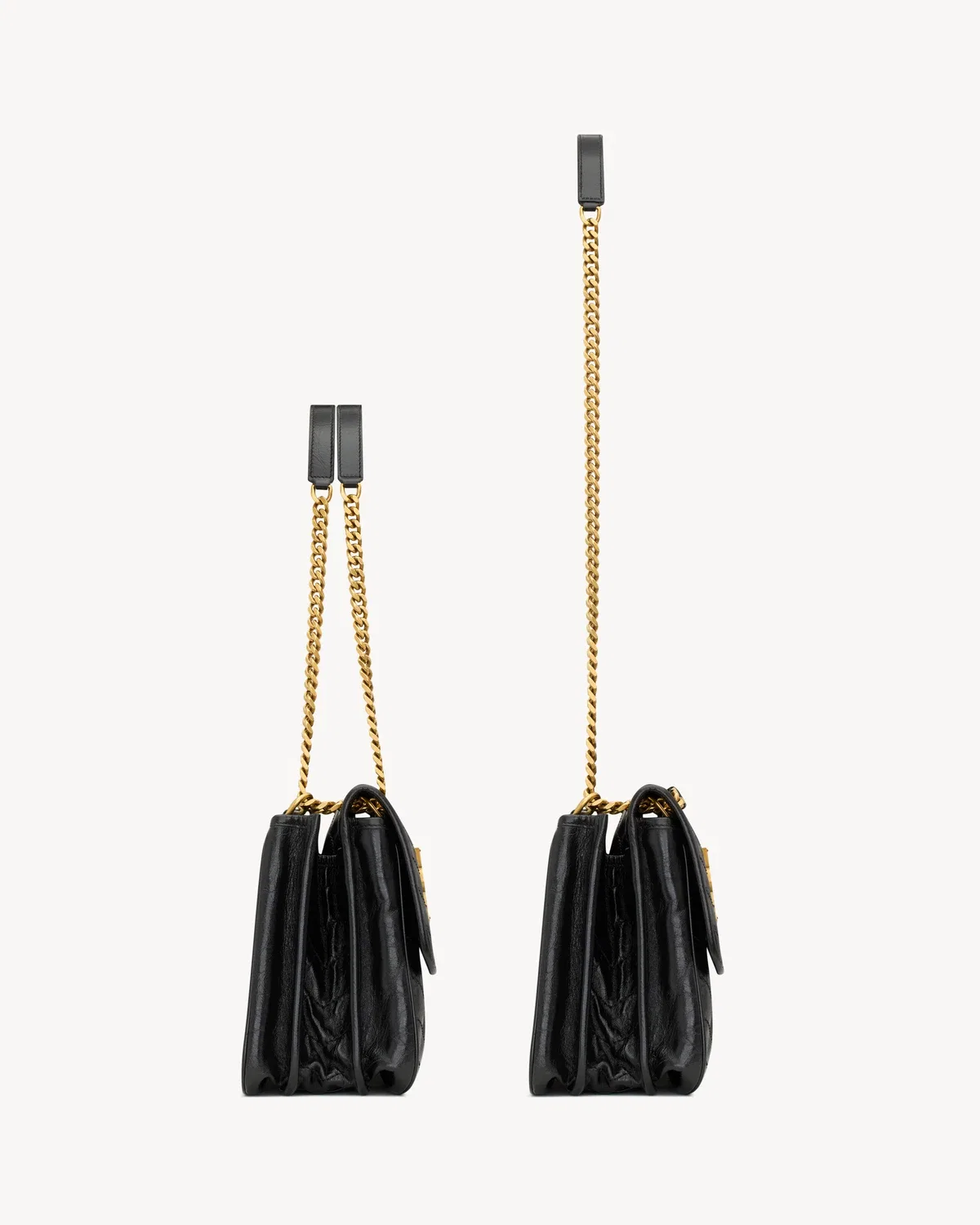 NIKI TRIPOUCH из винтажной кожи SAINT LAURENT, черный — фото 4