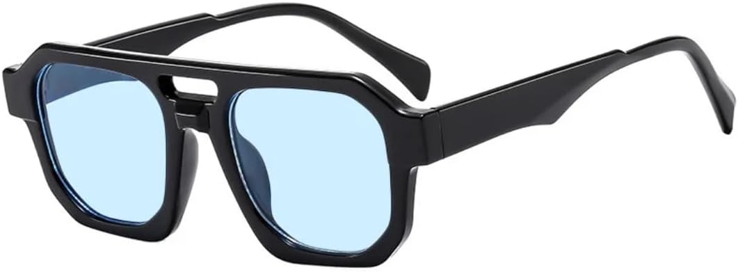 

Солнцезащитные очки с защитой от УФ-излучения UV400 | Двойная перемычка, темно-зеленые линзы | для женщин и мужчин, для занятий спортом на открытом воздухе и вождения DSVIGF, Black-blue