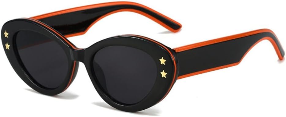 

Модные овальные солнцезащитные очки для женщин и мужчин с градиентными линзами, поликарбонатная оправа, винтажные очки «кошачий глаз», защита от ультрафиолета UV400 LVTFCO, C2