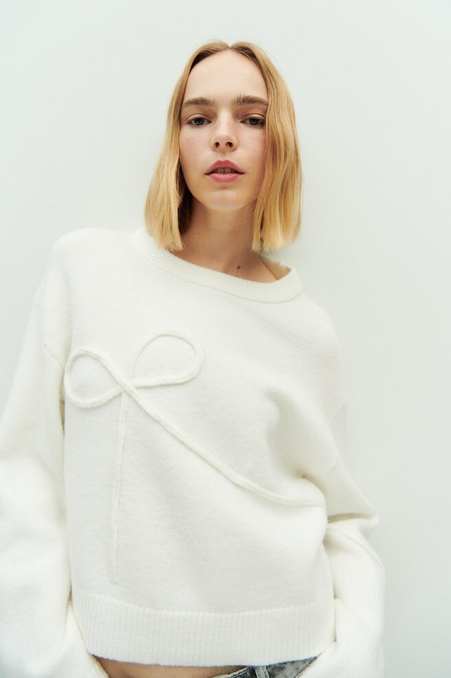

Джемпер с аппликацией H&M, бежевый