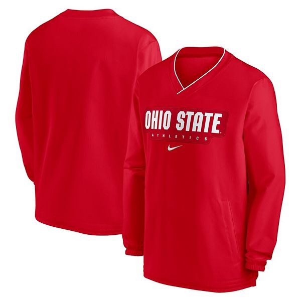 

Мужской ветрозащитный пуловер scarlet ohio state buckeyes 2024 sideline Nike
