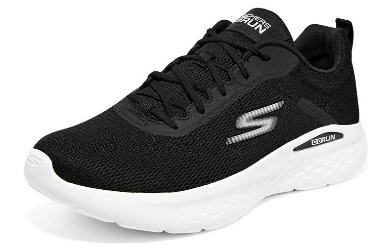 Беговые кроссовки 'Black White' Skechers, черно-белые с сумкой для покупок — фото 3