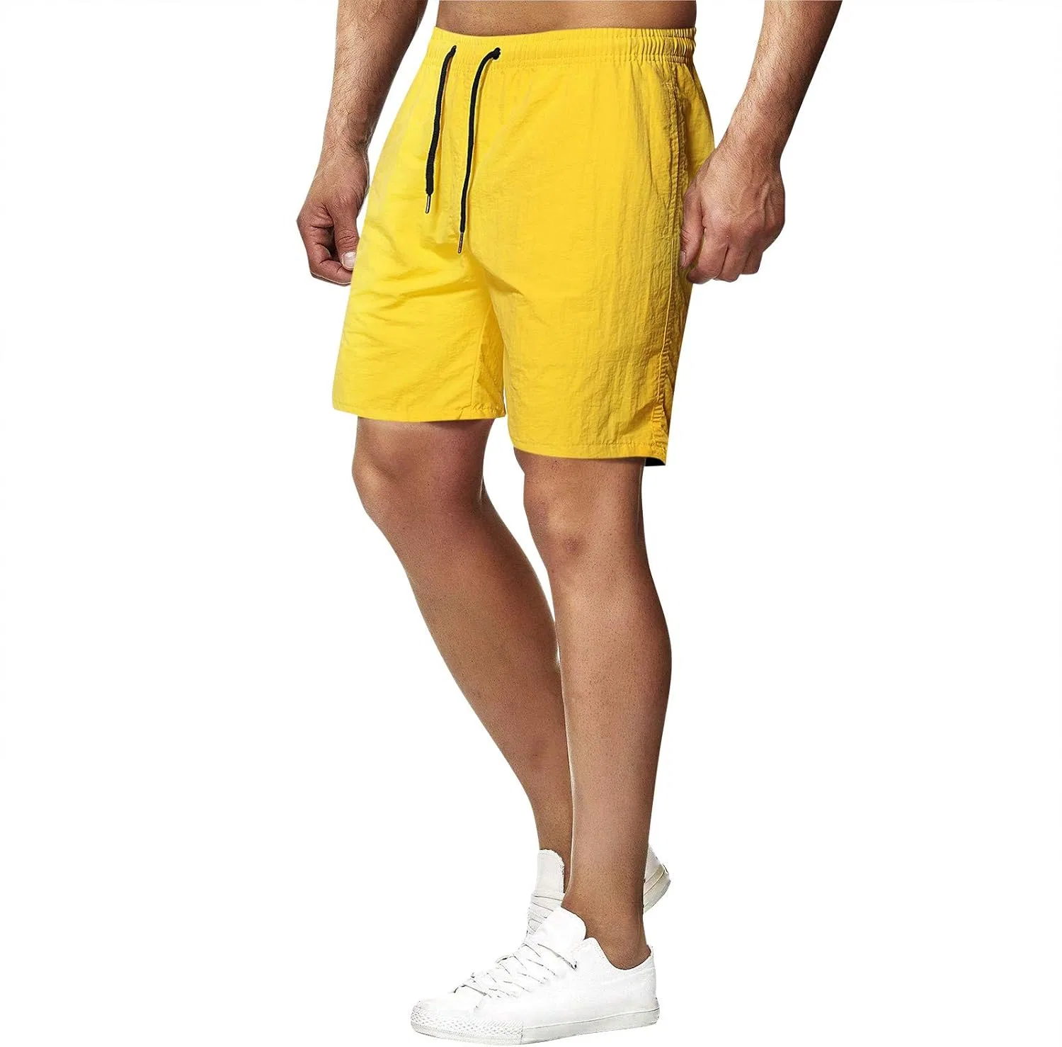 Шорты для бега мужские, lightweight, quick dry, эластичный пояс, Yellow