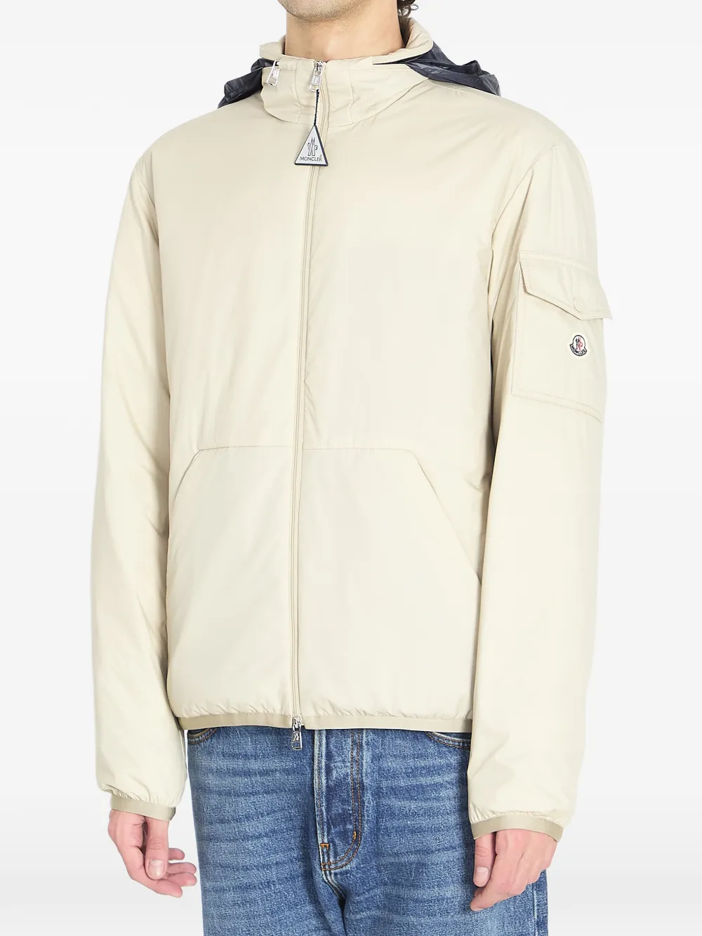 Стеганая куртка с нашивкой-логотипом Moncler, нейтральный — фото 2