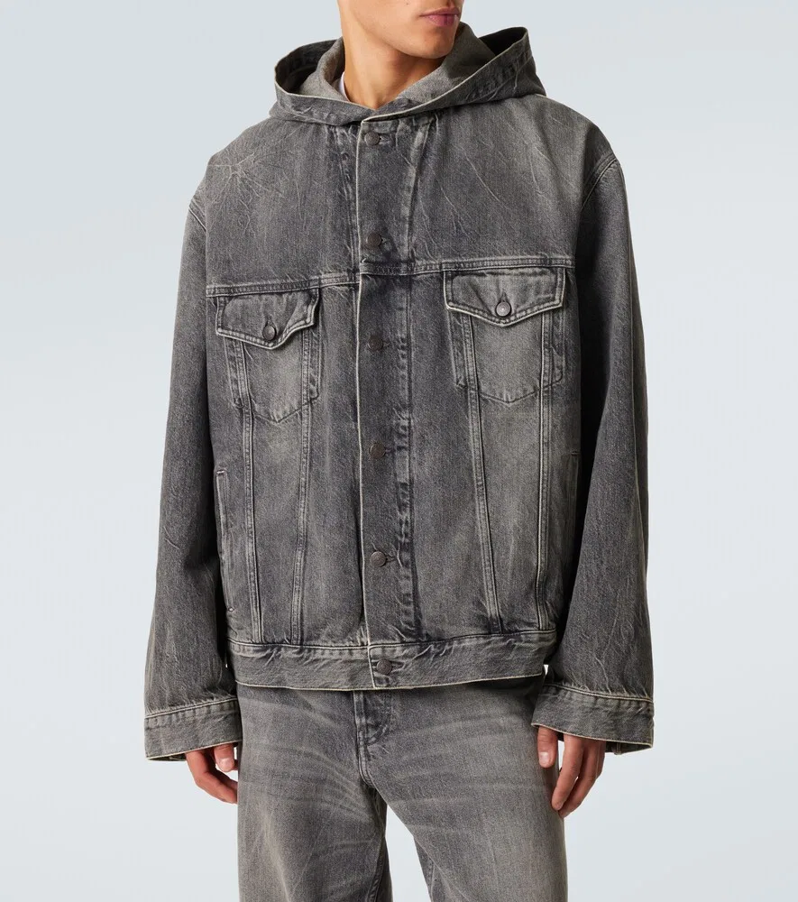 Выцветшая джинсовая куртка Acne Studios, черный — фото 3